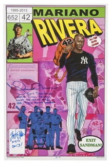 Mariano Rivera Signed Brian Kong Comic Print 